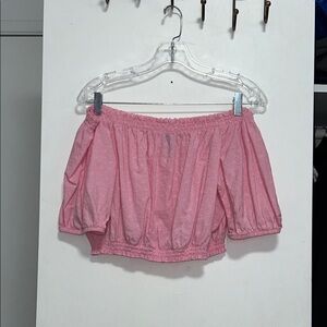 Pink Off-Shoulder Women's Top